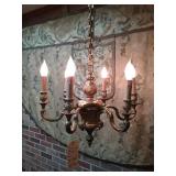 Hanging lamp  19 " tall x  20 " round