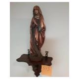 Statue and shelf