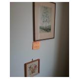 Pictures two  one  created with dried  flowers