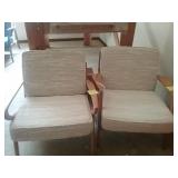Two Mid Century   Modern Lounge chairs