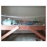 Train set train will  drop down into the frame