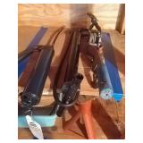 Grease gun, air pump and a come along