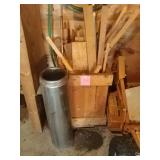 Scrap wood with box and double walled smoke pipe