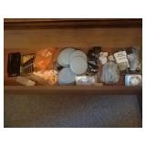 2 drawers of contents. Cabinet not included
