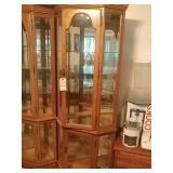 (1) corner china cabinet