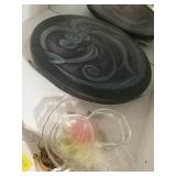 Decorative bowls and turntable