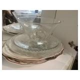 5 serving platters and bowl