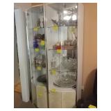 China cabinet. 2 pieces. Contents not included