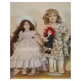 (2) porcelain dolls