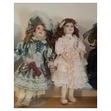 (2) porcelain dolls