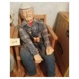 Porcelain old man in rocker
