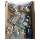 Antique lighters amd knives
