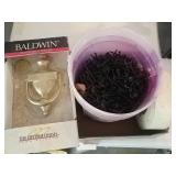 Screws, drywall tape and door knocker