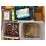 Screw, nails and baskets