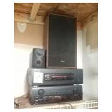Pioneer receiver and amp with speakers