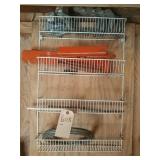 Wire basket shelf and contents