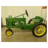 Reproduction model A John Deere pedal tractor