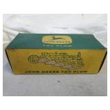 1/16 John Deere toy plow in ice cream box