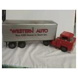 Western Auto stores semi and trailer