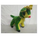 Green and yellow stuffed deer