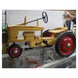 Custom made wooden Pedal tractor/plow & cart