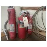 Five fire extinguishers