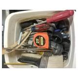 Paint brushes wire brush screwdrivers drill bits