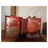 Coleman fuel cans (full) , propane Tane and