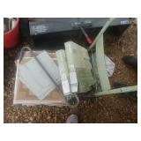 Laminate square tiles with cart