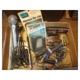 Microphone, (2) microphone cables, mini tools and