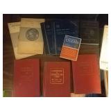 Coin books and president place mat