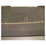14k solid link bracelet. 8 1/2". With certificate
