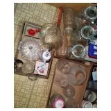 Lighting glass. Canisters and glassware