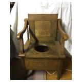 Oak commode Antique oak potty chair 34H x 23W x