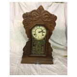 Antique mantle clock 14"w X 5"d 24â€œh