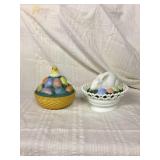 Rabbit and chick cover dishes Chick 7X 5 1/2