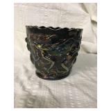 Fenton mermaid purple carnival glass bowl 7 1/4 x