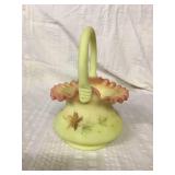 Burmese Glass basket 7 x 5