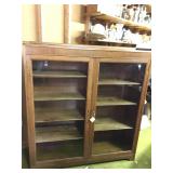 Refinished oak bookcase 48w x 13d x 53h