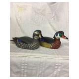 1987 Rollins Bradshaw wood ducks decoy 11.5 x 6 x