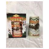 1996 Budweiser holiday stein American homestead