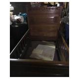 Antique oak youth bed 58L x 34W X52 32.5 x 52.5