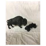 Iron buffalo and race car