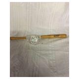 Orioles bat and baseball with signature Bat is 18