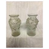 Old pickle jars 5.5 height by 2 1/2 diameter