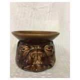 Dog faced spittoon 6 in h 8 in diameter