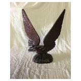 Wooden eagle 17 inches tall