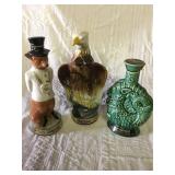 Jim Beam bottles Fox eagle and Capricorn