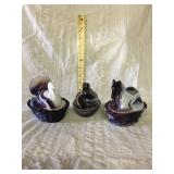 Purple slag turkey duck and horse covered dishes