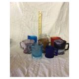 Miscellaneous glass mugs